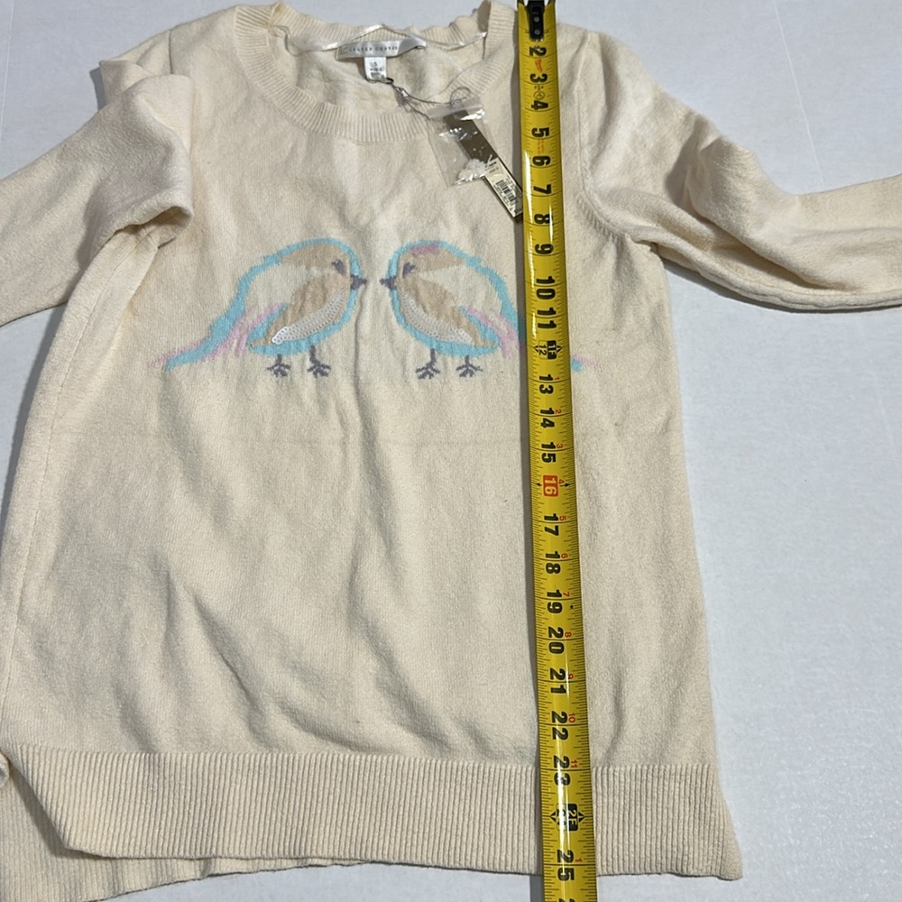 Lauren Conrad Bird Embellished Cream Sweater - Picture 6 of 7